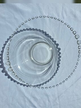 Vintage Imperial Candlewick 12" Belled Serving Bowl - MCM Beaded Glass